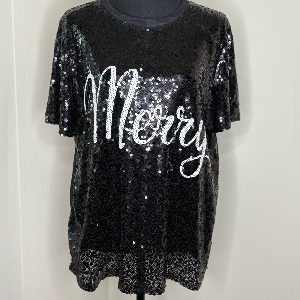Sequin Merry T-Shirt